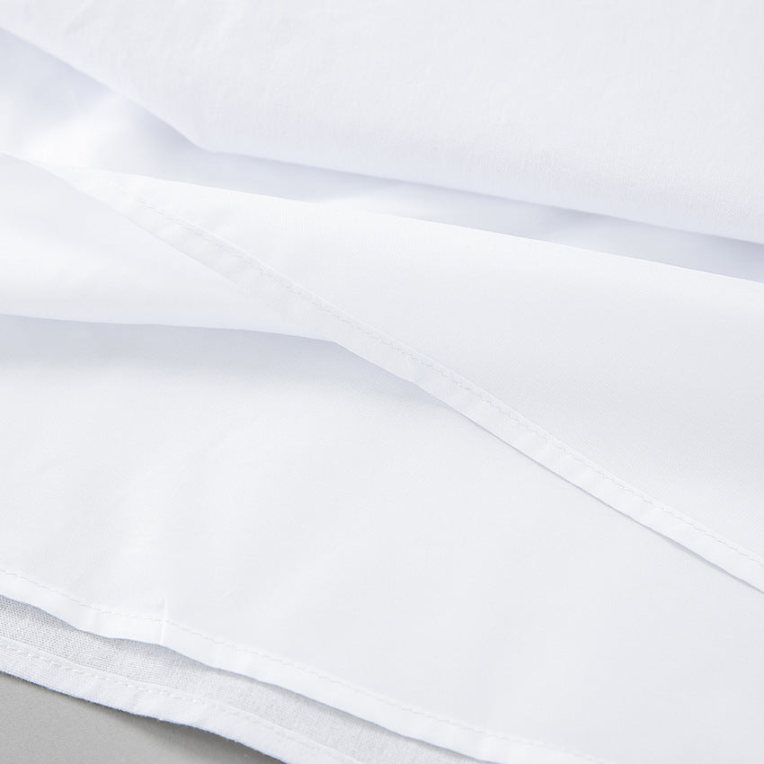 Lamoderoyale™ | Volan Detaylı Askılı Beyaz Yazlık Elbise