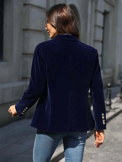 Rahat Kesim Kadın Kadife Blazer Ceket