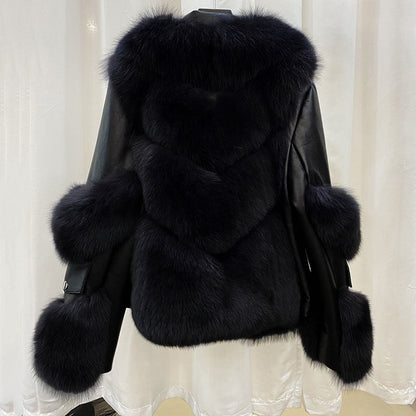 Kürk Detaylı Deri Mont