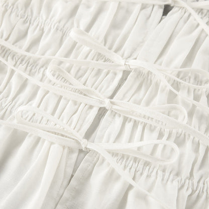 Lamoderoyale™ | White Linen Strapless Takım – İki Parça Yaz Seti