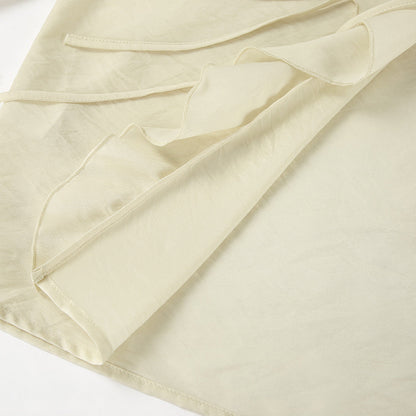 Lamoderoyale™ |  Fırfırlı Şortlu Takım – Natürel Şıklığın Yeni Yüzü!