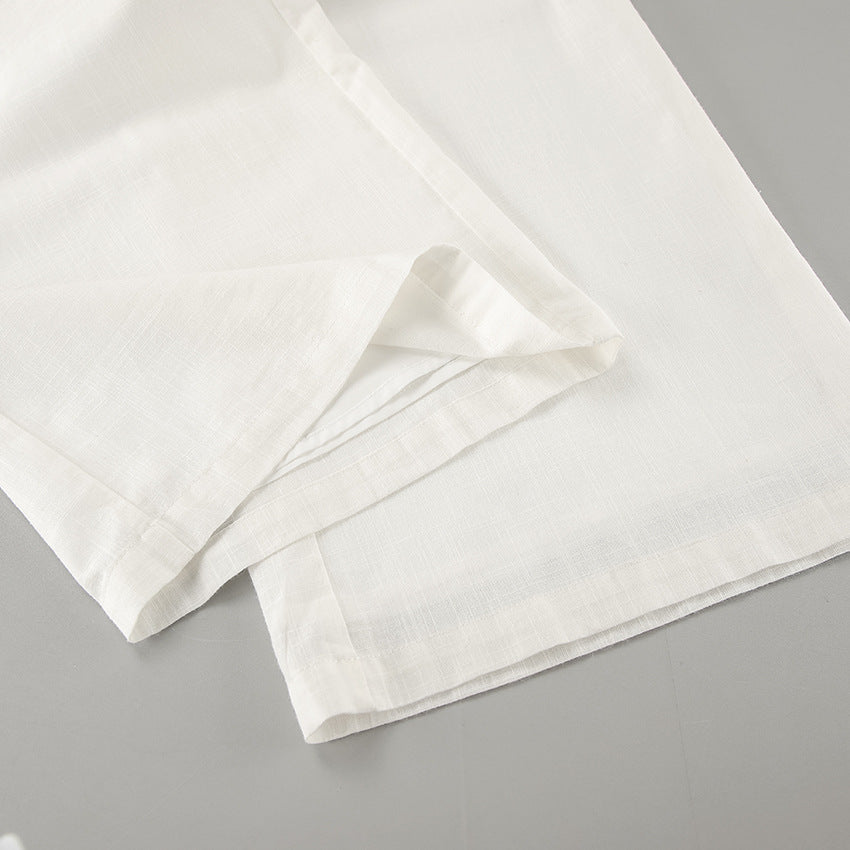 Lamoderoyale™ | White Linen Strapless Takım – İki Parça Yaz Seti