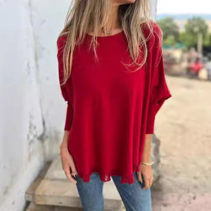 🩵 Kadın Salaş Kesim Uzun Kollu Bluz