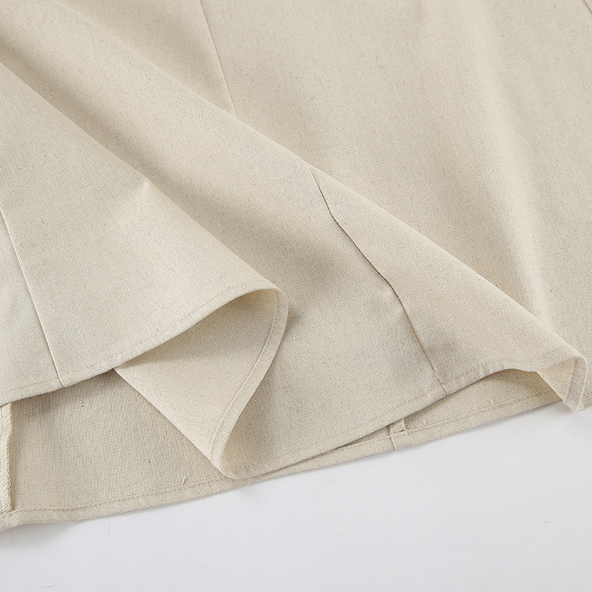 Lamoderoyale™ | Straplez Keten Elbise