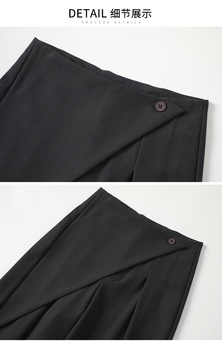 Lamoderoyale™ | Asimetrik Fit Yüksek Bel Palazzo Pantolon