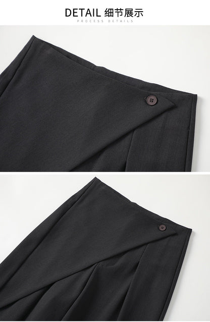 Lamoderoyale™ | Asimetrik Fit Yüksek Bel Palazzo Pantolon