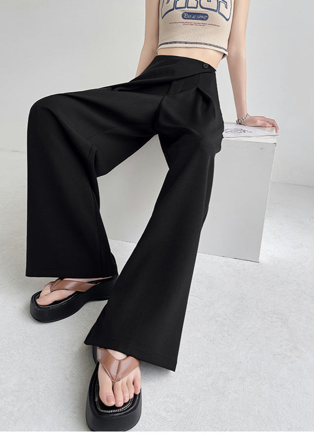 Lamoderoyale™ | Asimetrik Fit Yüksek Bel Palazzo Pantolon