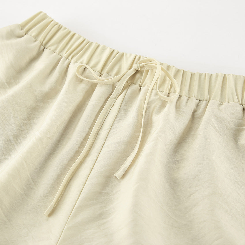 Lamoderoyale™ |  Fırfırlı Şortlu Takım – Natürel Şıklığın Yeni Yüzü!