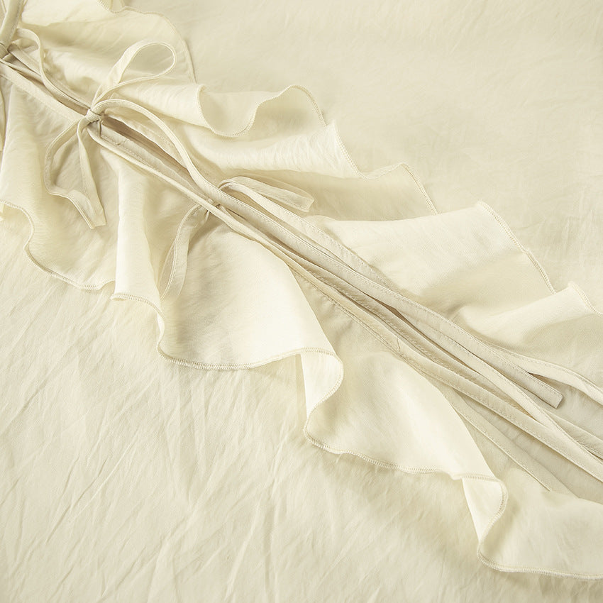 Lamoderoyale™ |  Fırfırlı Şortlu Takım – Natürel Şıklığın Yeni Yüzü!