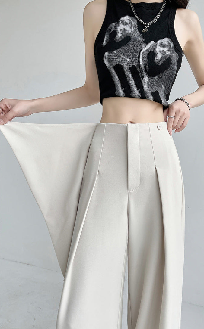 Lamoderoyale™ | Asimetrik Fit Yüksek Bel Palazzo Pantolon