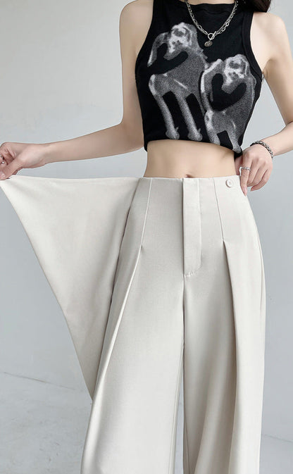 Lamoderoyale™ | Asimetrik Fit Yüksek Bel Palazzo Pantolon