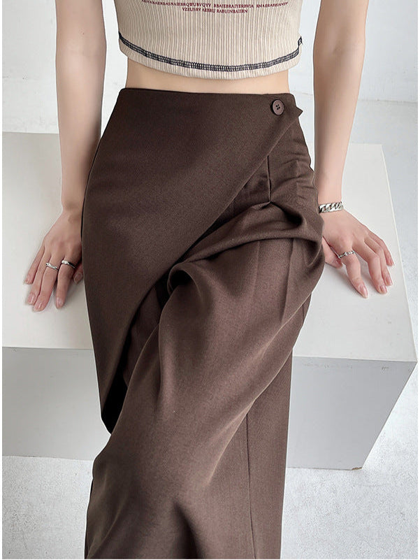 Lamoderoyale™ | Asimetrik Fit Yüksek Bel Palazzo Pantolon