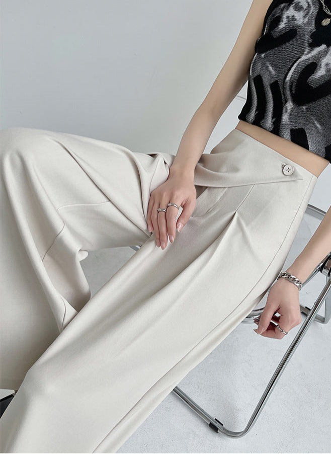 Lamoderoyale™ | Asimetrik Fit Yüksek Bel Palazzo Pantolon