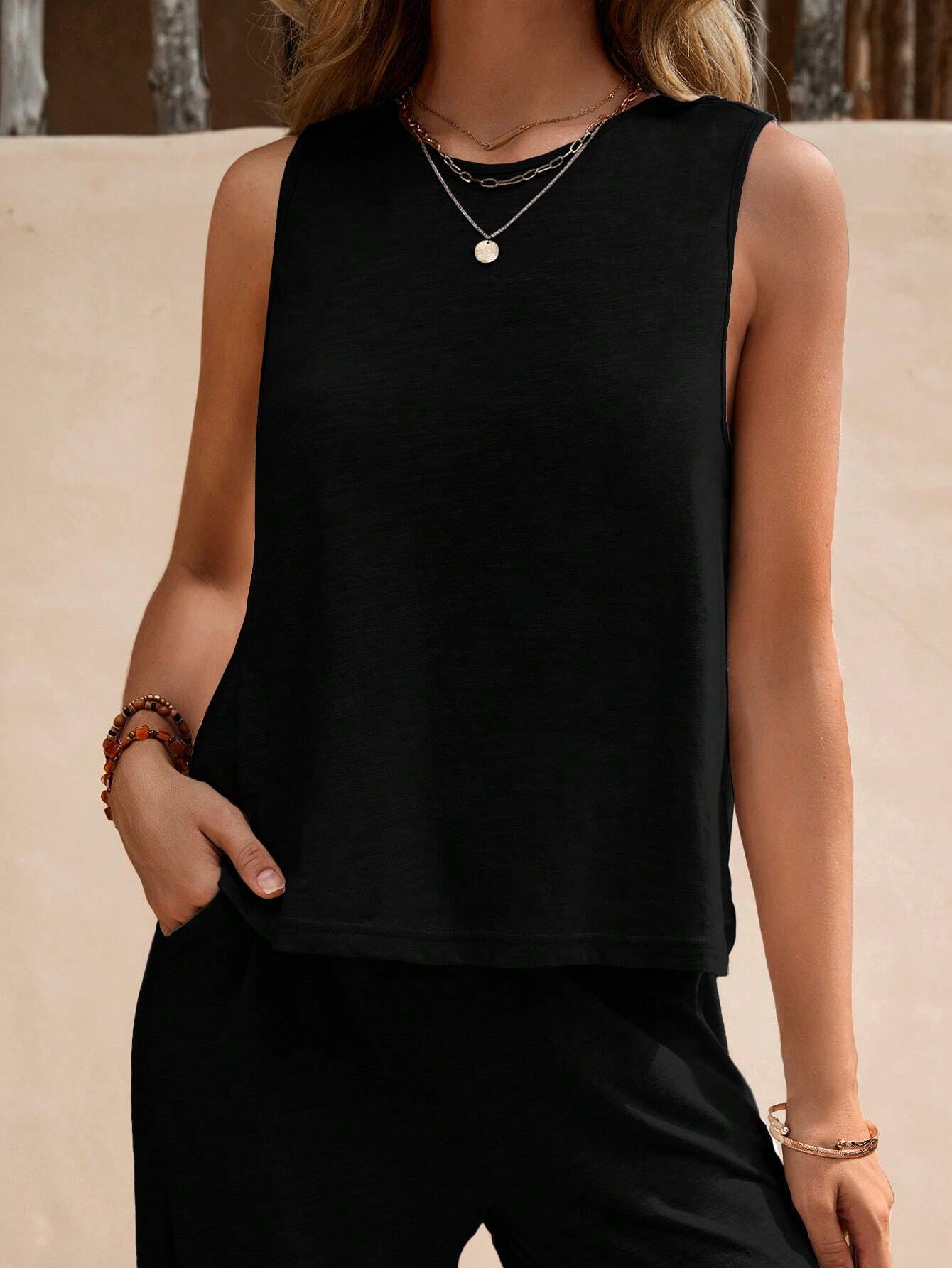 Lamoderoyale™ | Kadın Yazlık Kolsuz Pantolon Takım