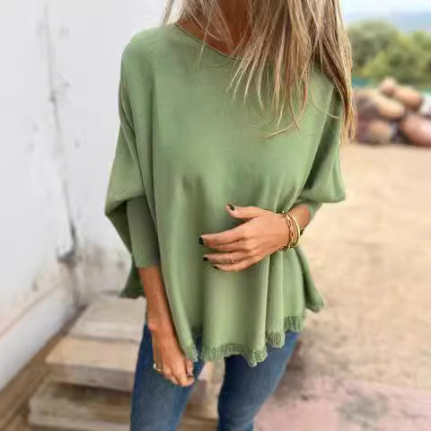 🩵 Kadın Salaş Kesim Uzun Kollu Bluz