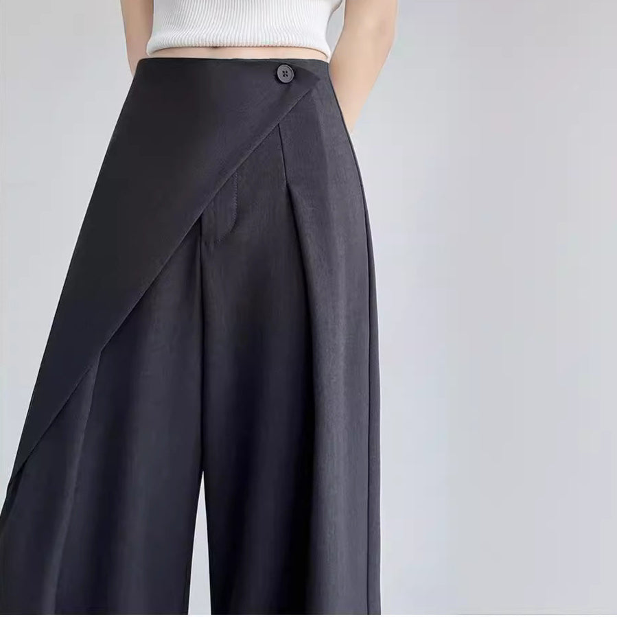 Lamoderoyale™ | Asimetrik Fit Yüksek Bel Palazzo Pantolon