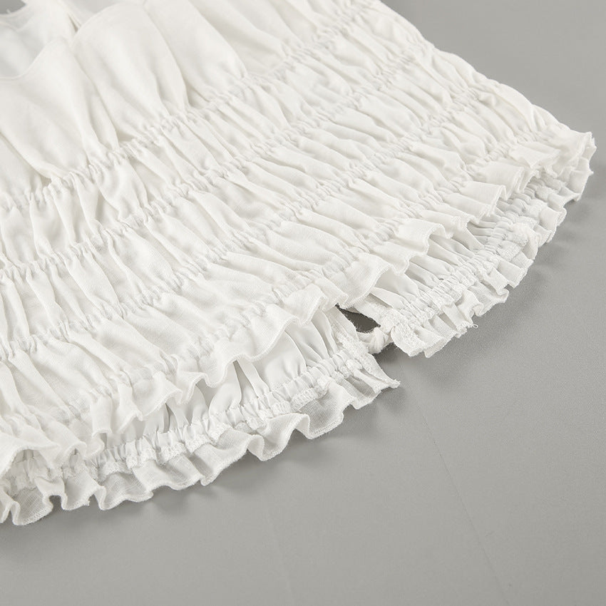 Lamoderoyale™ | White Linen Strapless Takım – İki Parça Yaz Seti