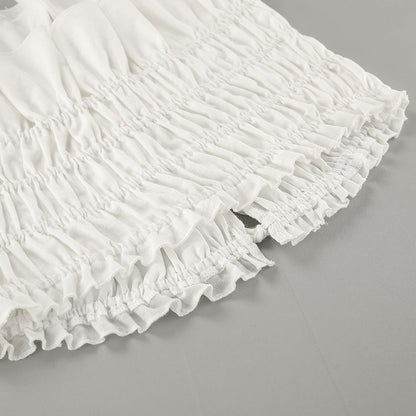 Lamoderoyale™ | White Linen Strapless Takım – İki Parça Yaz Seti