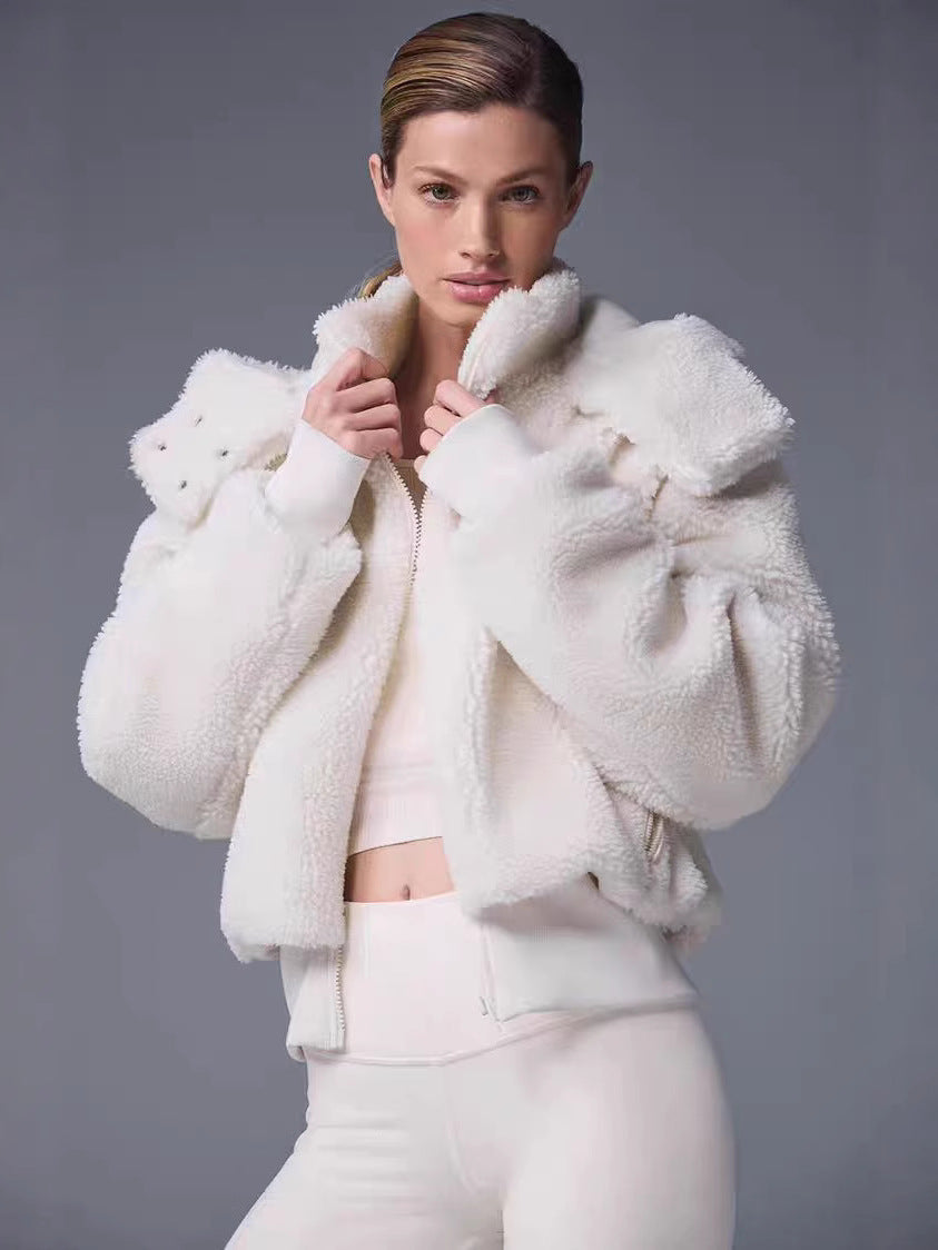 Peluş Polar Kadın Mont