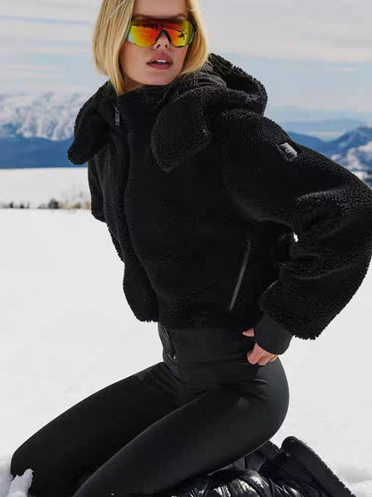 Peluş Polar Kadın Mont