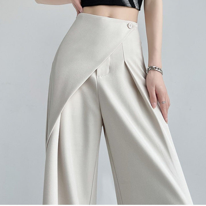 Lamoderoyale™ | Asimetrik Fit Yüksek Bel Palazzo Pantolon