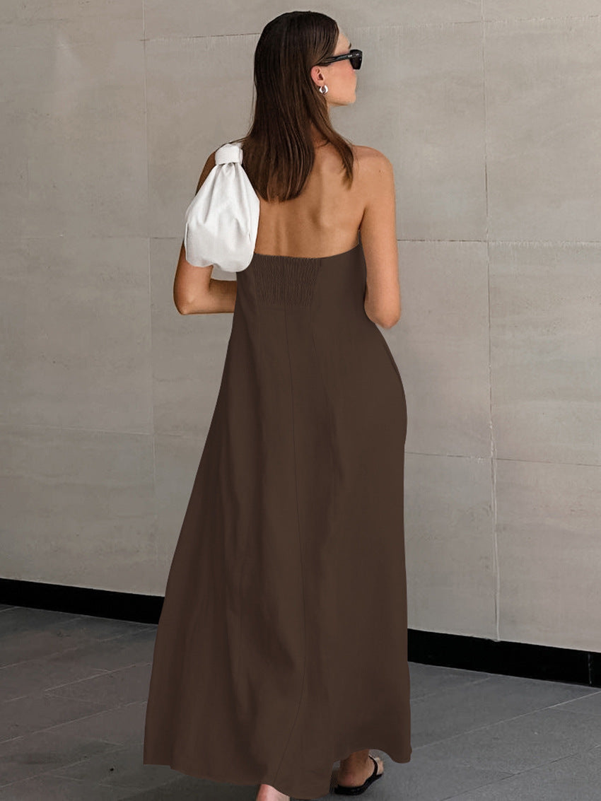 Lamoderoyale™ | Straplez Keten Elbise