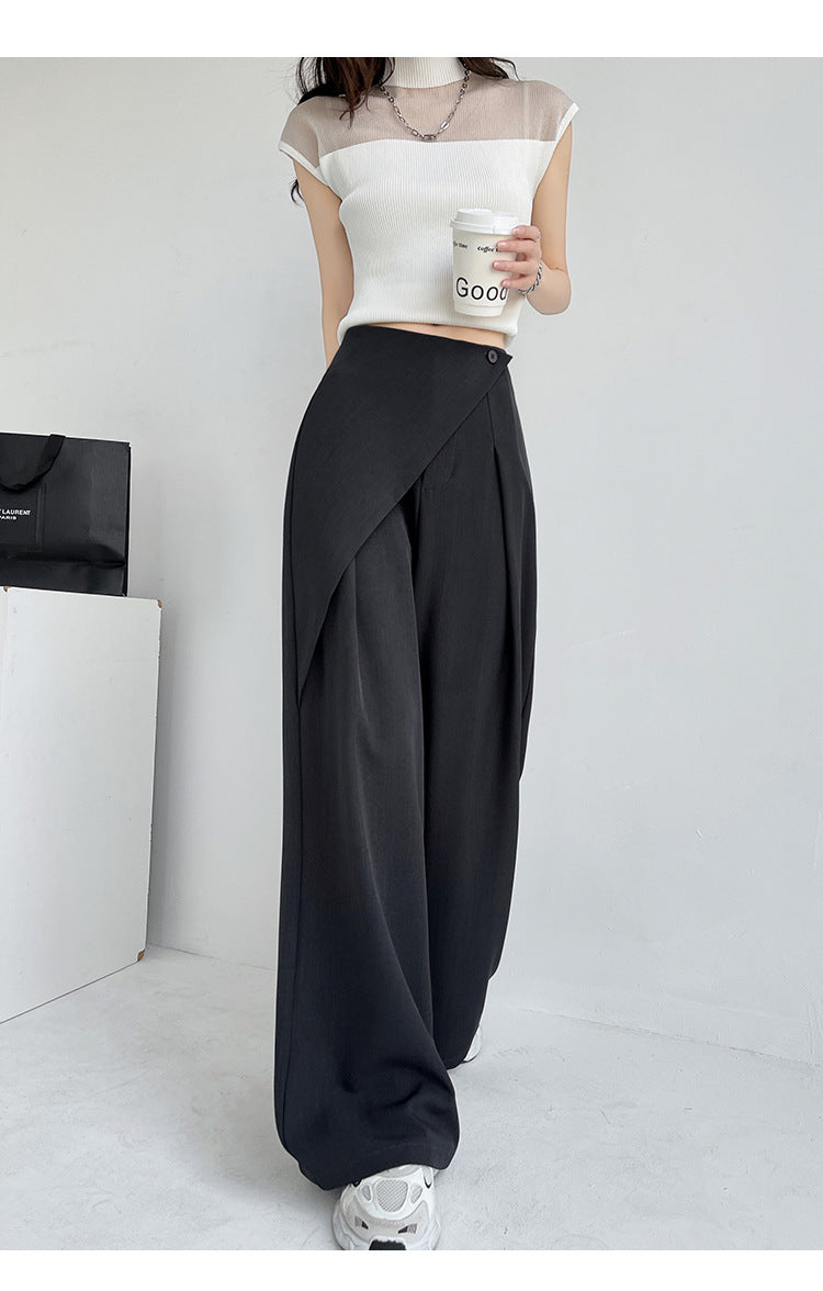 Lamoderoyale™ | Asimetrik Fit Yüksek Bel Palazzo Pantolon