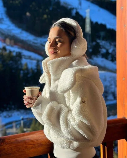 Peluş Polar Kadın Mont