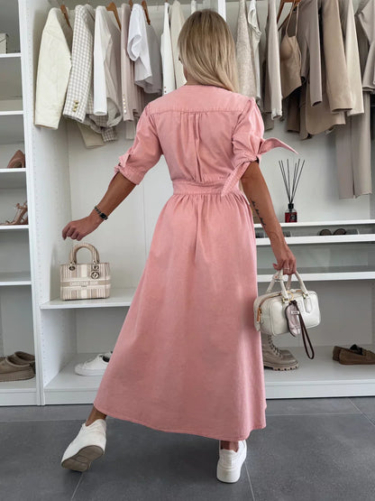 Lamoderoyale™ | Luxe Parlak Kot Elbise